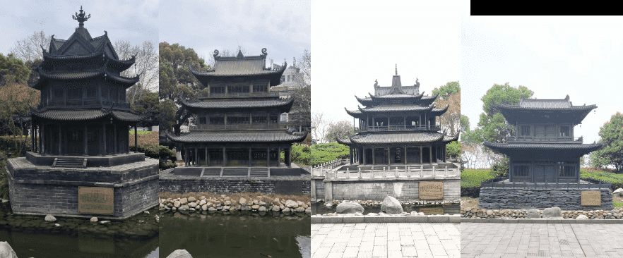 历朝历代岳阳楼铜像